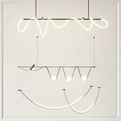 现代吊灯组合3D模型下载